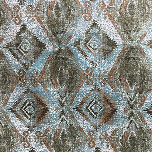 Decora Furnishings Aztec Design Soft Thick Velvet Fabric Digital Printed Upholstery Material for Sofa Diwan Cushions Chair Cover Craft Width 54 inches - Running Meter