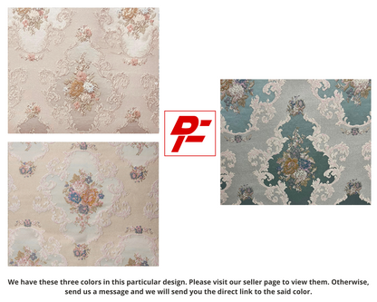 Jacquard in Victorian Floral Damask - Perfect for Window Treatments (Rococo Bloom)