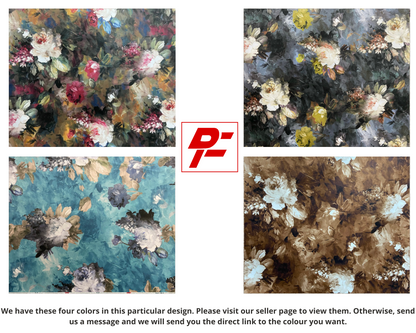Velvet in Floral – Ideal for Sofa Upholstery & Cushions (Royal Bloom)